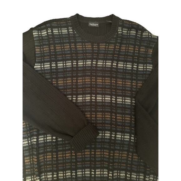 Van Heusen Mens L Vintage Grandpa Slouchy Oversized Sweater Academia Retro - Picture 3 of 6